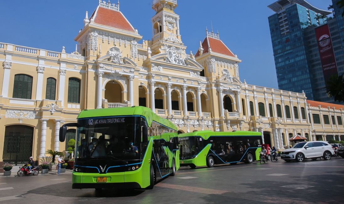 Vinfast EV Buses in Vietnam